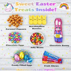 M&C Gifts unicorn Easter eggs and candy display a magical treat for kids