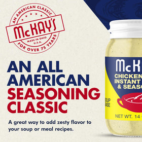 McKay's seasoning powder close-up showing dried broth granules