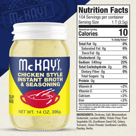 Mc Kay's chicken seasoning bottle pouring for quick meals