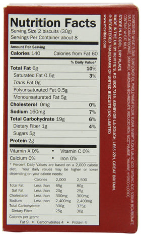 McVitie's Digestive Wheat Biscuits pack back view showing packaging and wholesome texture