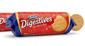 McVitie's Digestives Original closeup-pack6 shows the crunchy texture, perfect for dunking.