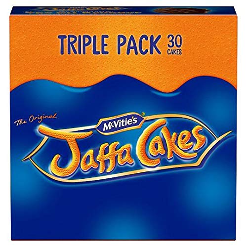 McVitie's Jaffa Cakes triple pack, ideal for teatime treats and sharing.