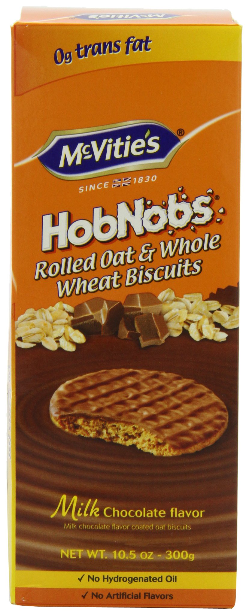 McVitie's Milk Chocolate Hob Nobs pack of 4, convenient tea-time treat.