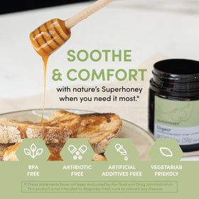 me today Digest Manuka honey pour shows golden texture ideal for toast.
