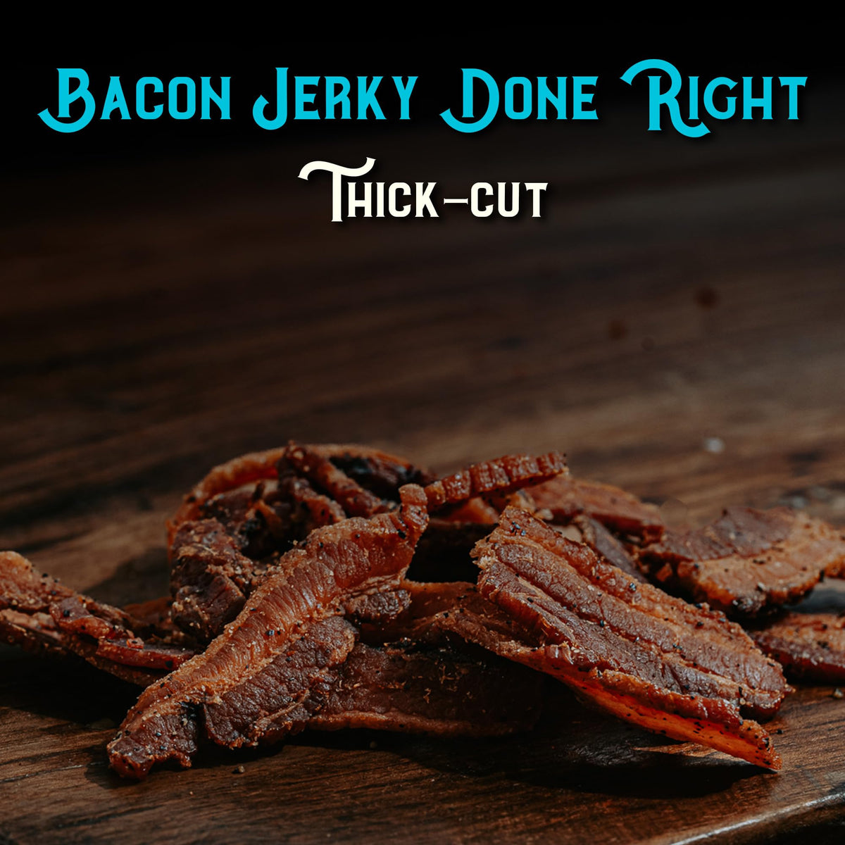 MEAT ARTISAN Applewood bacon jerky gluten-free tag on pouch
