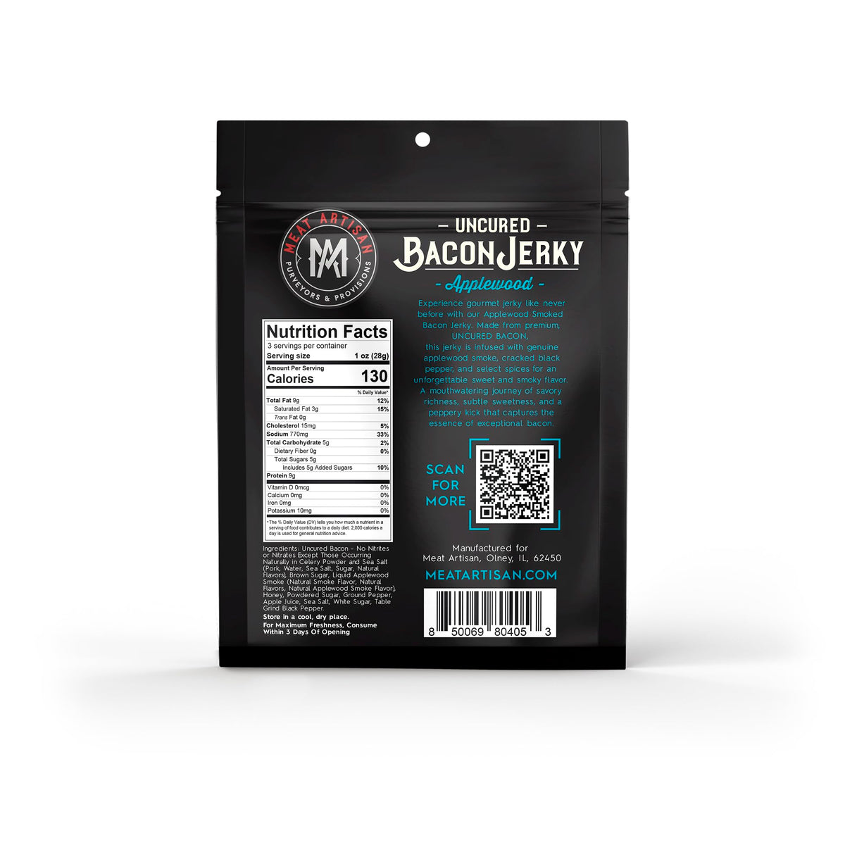 MEAT ARTISAN bacon jerky gift pack ready for gifting