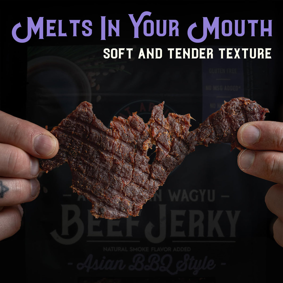 MEAT ARTISAN jerky gluten-free, no MSG, premium natural ingredients.