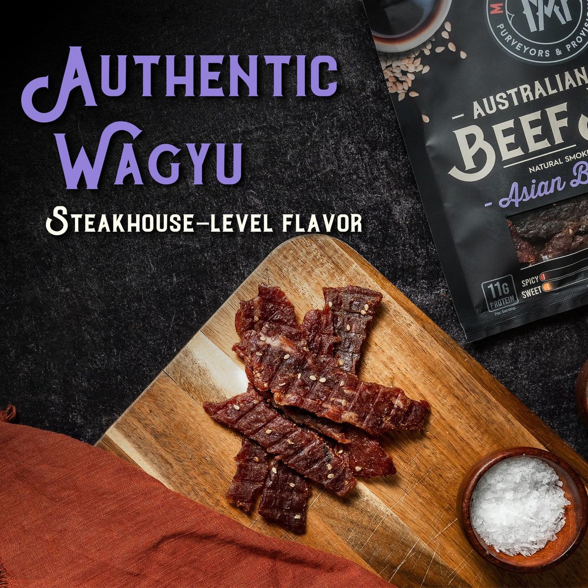MEAT ARTISAN jerky high-protein serving for active lifestyles.