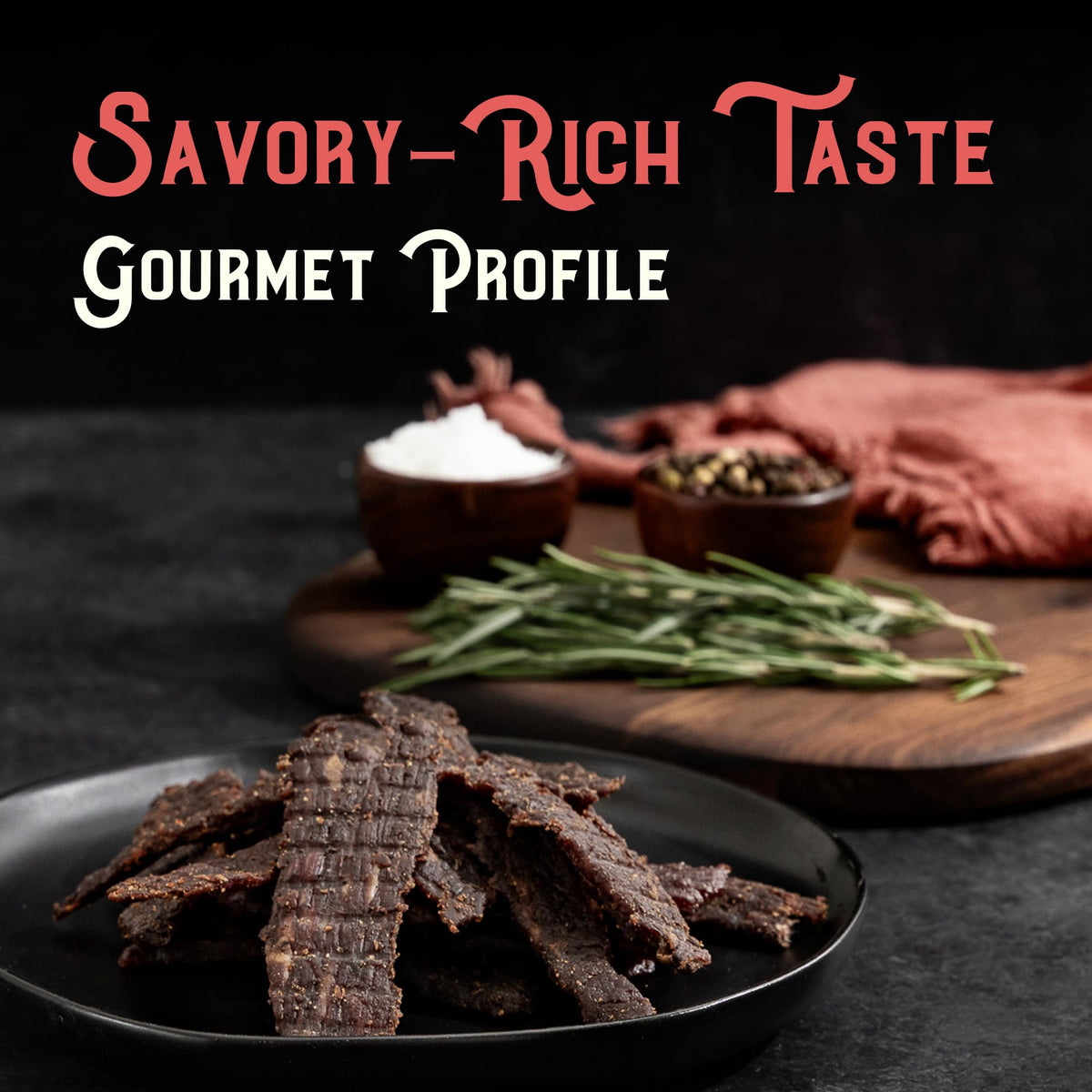 Meat Artisan Beef Jerky high-protein snack with 12g per serving for active days.