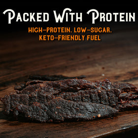 Meat Artisan MA Purveyors & Provisions outdoors on a trail ready to snack