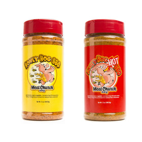 Meat Church Honey Hog BBQ Rub Combo bottles for enhanced barbecue flavor