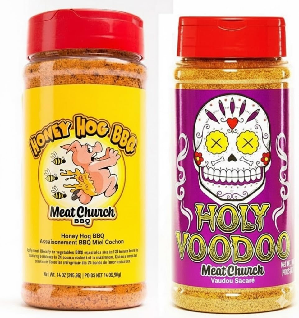 Meat Church Honey Hog bottle front for pork and poultry flavor, gluten-free and versatile