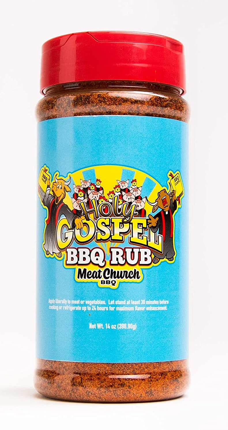 Meat Church VooDoo bottle pour with Cajun kick for poultry and vegetables.