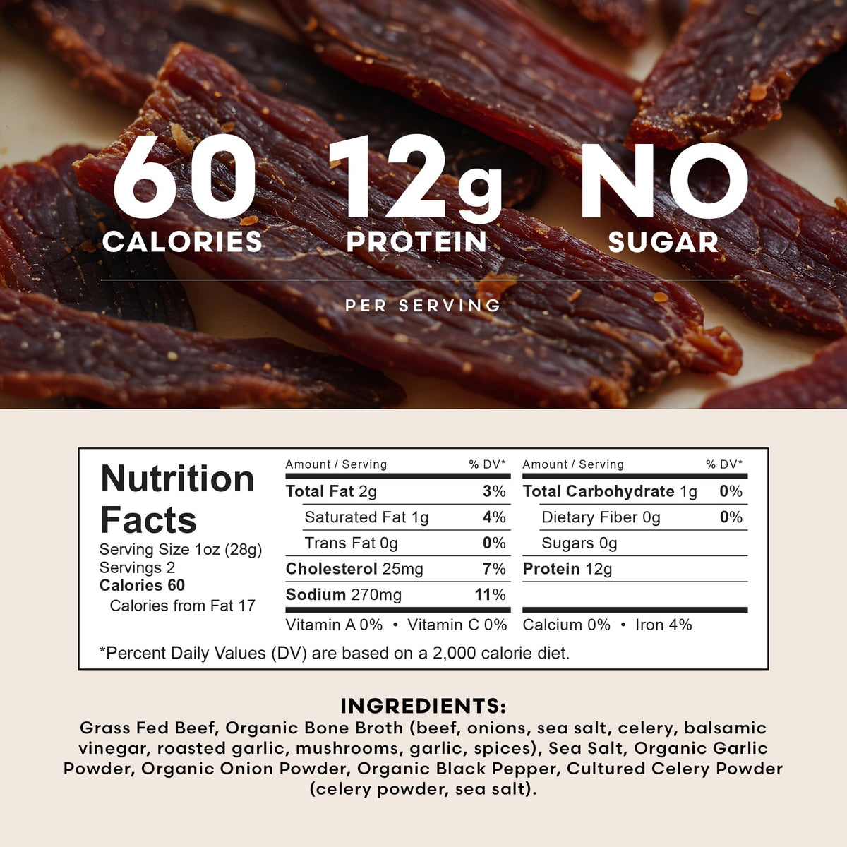 Mécène beef jerky close-up highlighting extra-firm texture