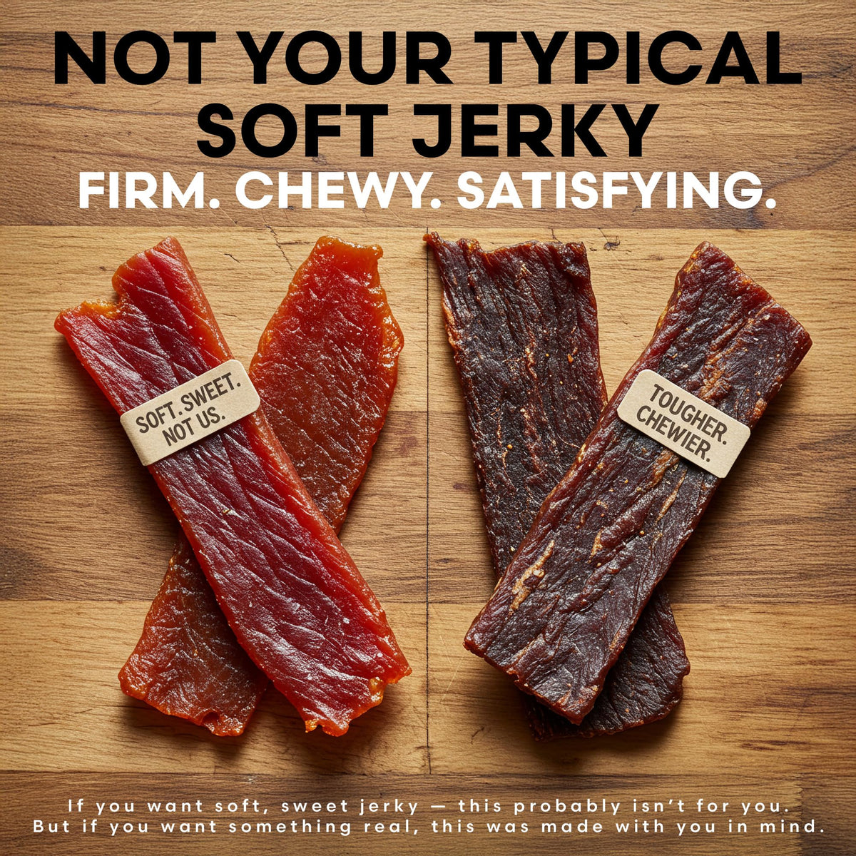 Mécène organic bone broth-marinated jerky for a clean tasting snack