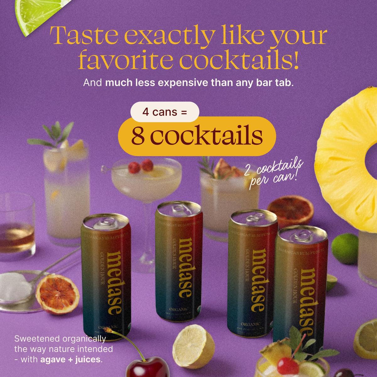 Medase Golden Hour label closeup communicates premium, clean ingredients