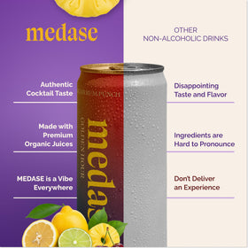Medase Golden Hour organic ingredients label highlights organic agave and fruit juices