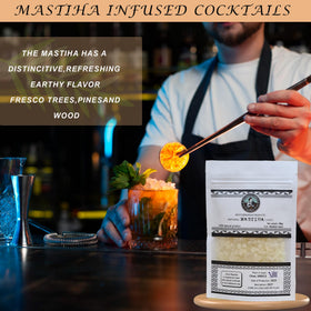 Mediterranean Products Greek Farmers traditional harvesting scene emphasizes natural origin of mastic resin