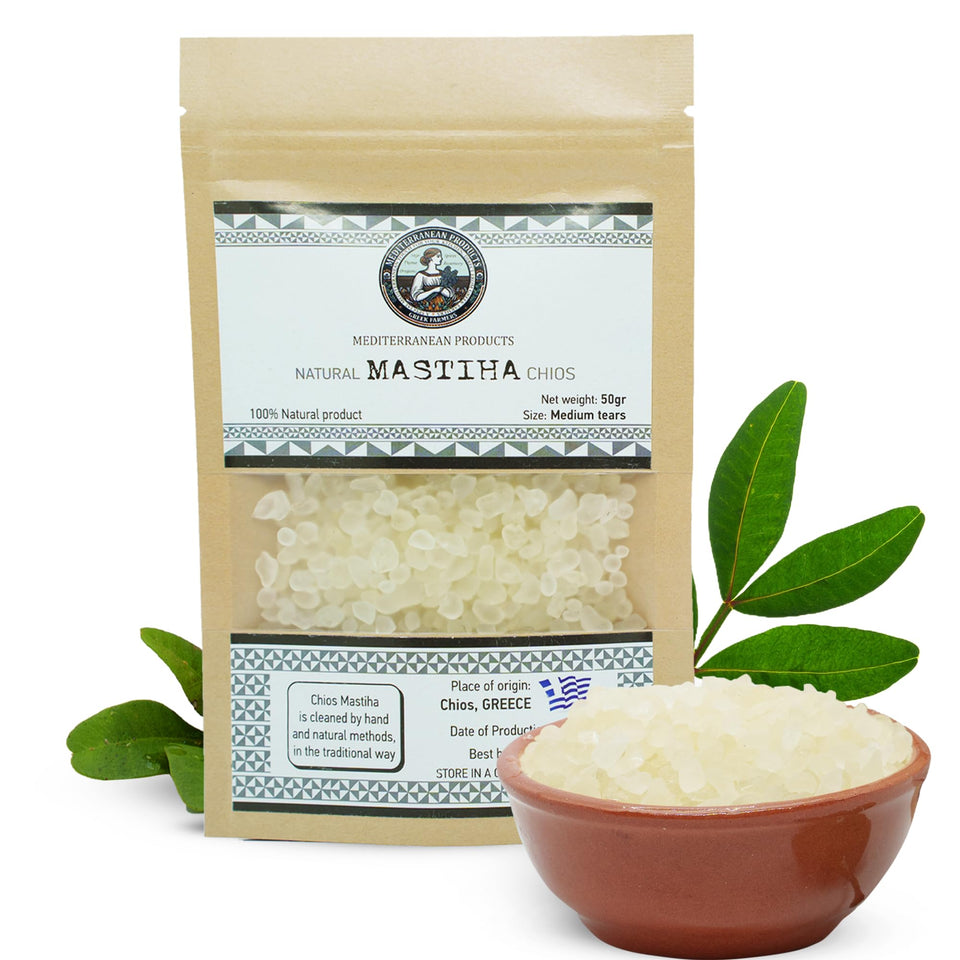Mediterranean Products Greek Farmers Mastiha Chios Tears 50g pack for authentic cooking