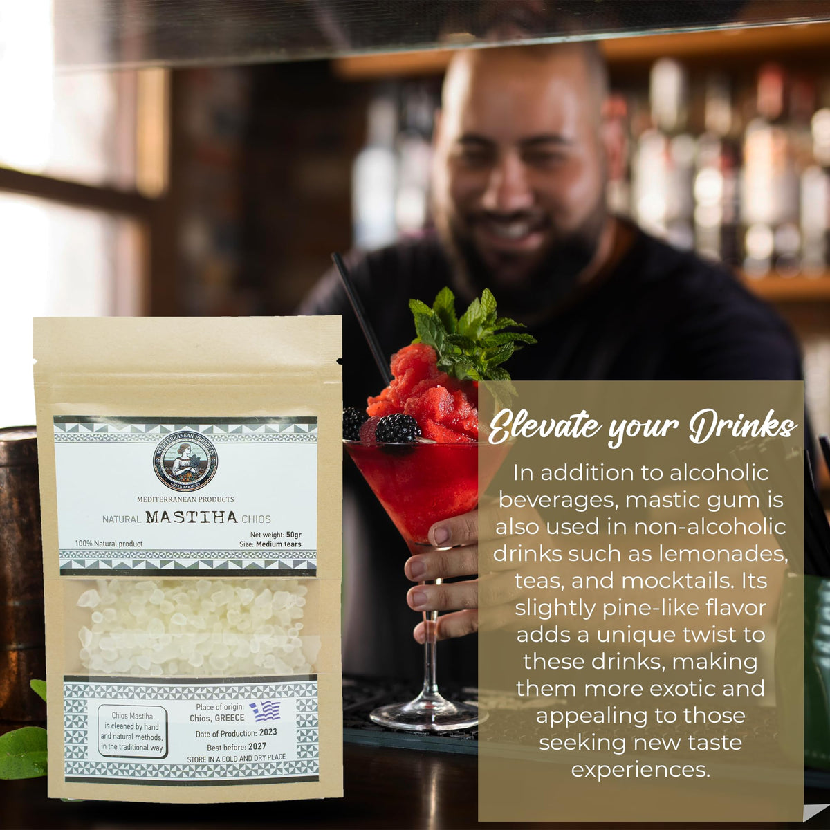Mediterranean Products Greek Farmers Mastiha aroma creates a calm, meditative ambiance