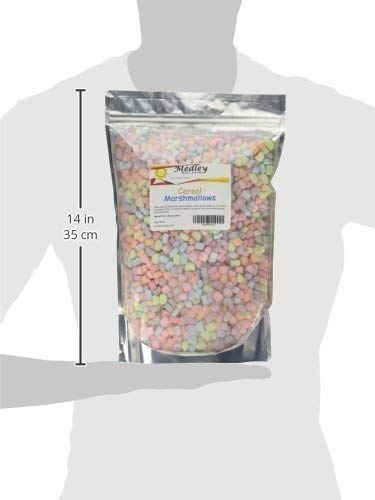 Medley Hills Farm Dehydrated Cereal Marshmallows closeup colorful pieces, ideal for fun cereal toppings