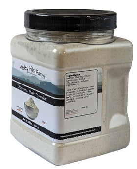 Medley Hills Farm malt powder in pizza dough for better rise and browning.