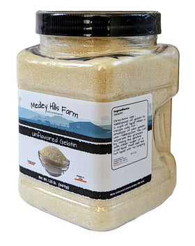 Medley Hills Farm unflavored gelatin acts as a versatile thickener in desserts and savory dishes