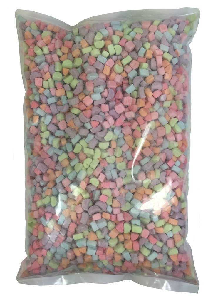 Medley Hills Farm marshmallow bits sprinkled on cereal for color and crunch.