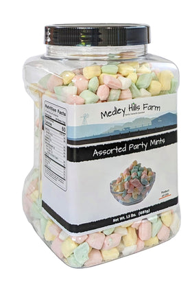 Medley Hills Farm soft pastel mints in four colors for party bowls.