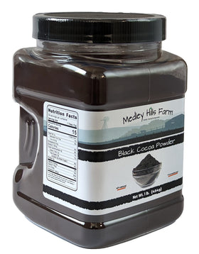 Medley Hills Farm Ultra-Dutch processed black cocoa powder for smooth texture and deep color.