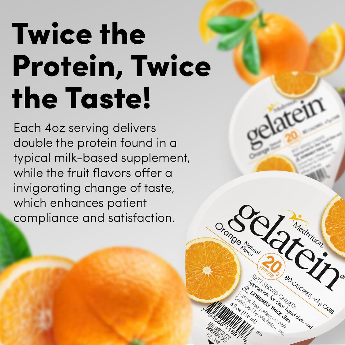 Medtrition Gelatein Orange in refrigerator setup ready to chill for best taste.