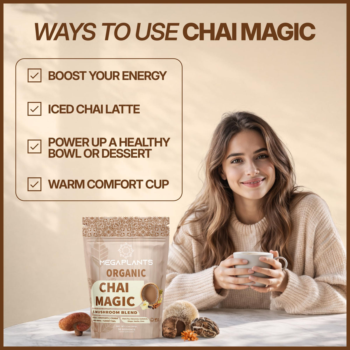 Label highlights Reishi, Lion’s Mane, Chaga among mushroom ingredients