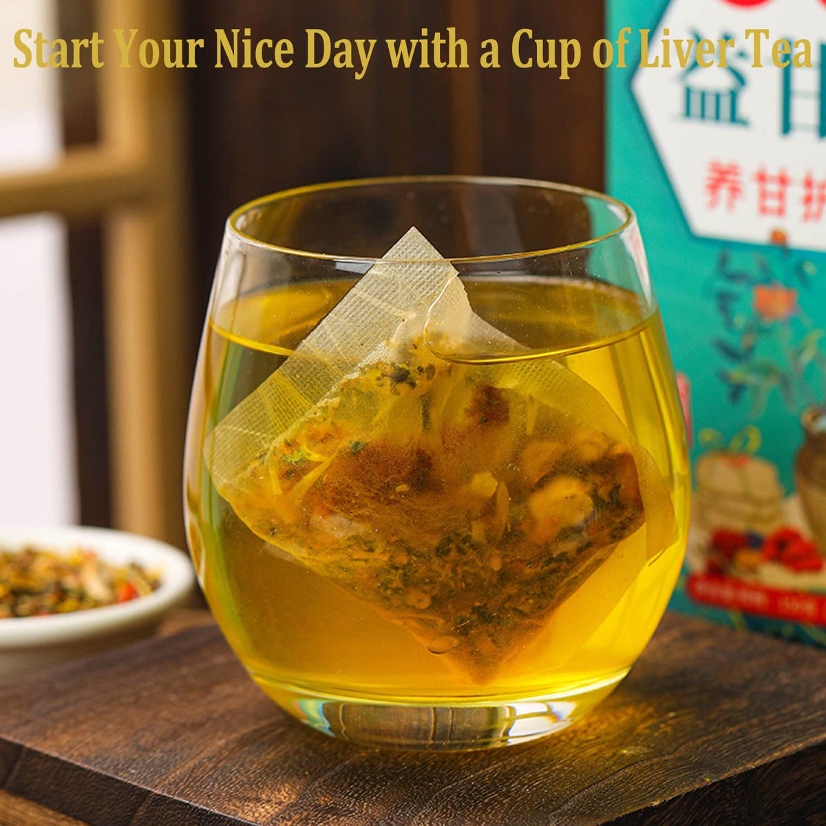 Meideal Daily Liver Tea packaging inside view of individual sachets