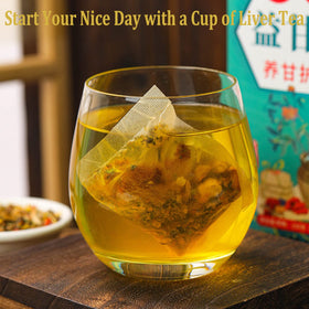 Meideal Daily Liver Tea packaging inside view of individual sachets