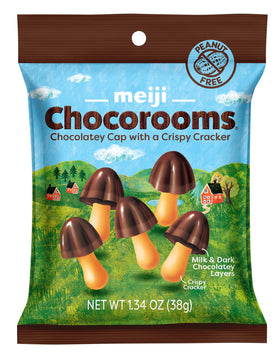Meiji Chocorooms dark chocolate detail for rich contrast