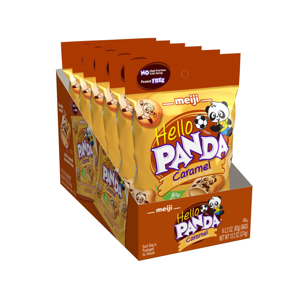 Meiji Hello Panda cookies with caramel creme center for a smooth, indulgent bite.