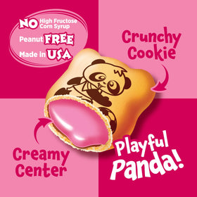 Meiji Hello Panda cookies eight bags per box, easy sharing at parties or after school.