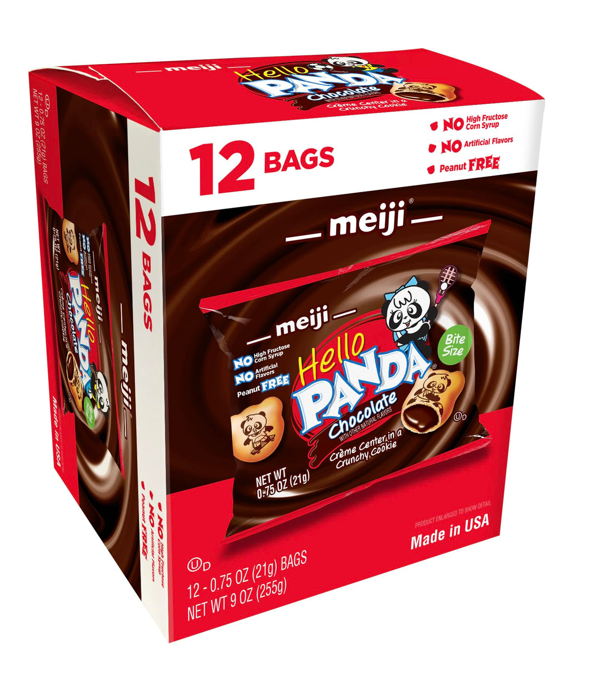 Meiji Hello Panda offers a kid-friendly snack with crunch and cream for lunchboxes.