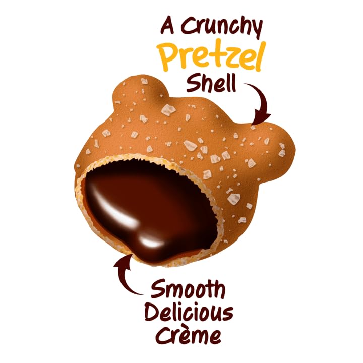 Meiji Hello Panda Pretzel bite close-up captures creamy filling swirl.