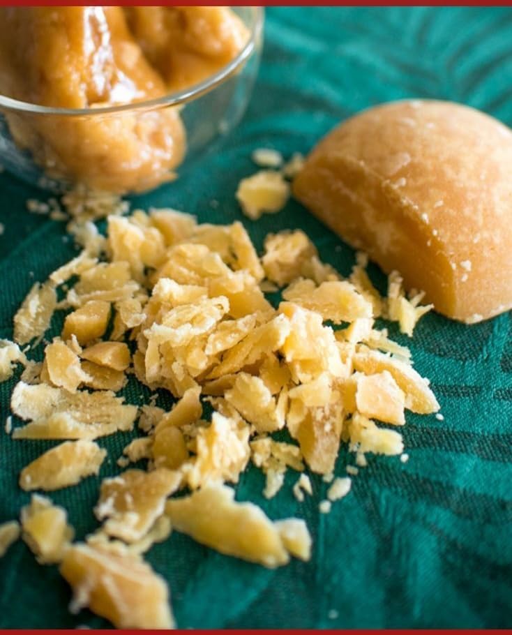 Mekoman golden palm sugar pouring from a jar for versatile cooking.