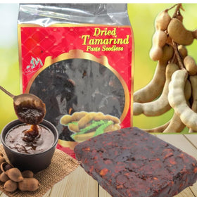 Mekoman Tamarind Paste bottle front shows seedless tang ideal for quick sauces.