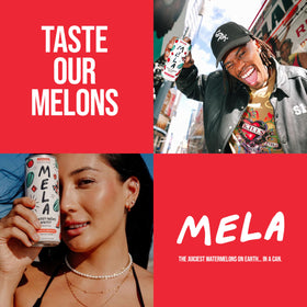 Mela Watermelon Water 11.15 oz bottle shown during active day hydration
