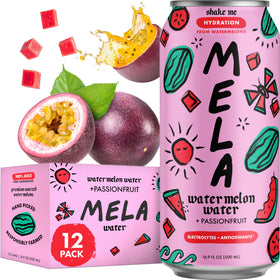 Mela Watermelon Water bottle pour shows refreshing hydration with natural fruit juice suitable after workouts.