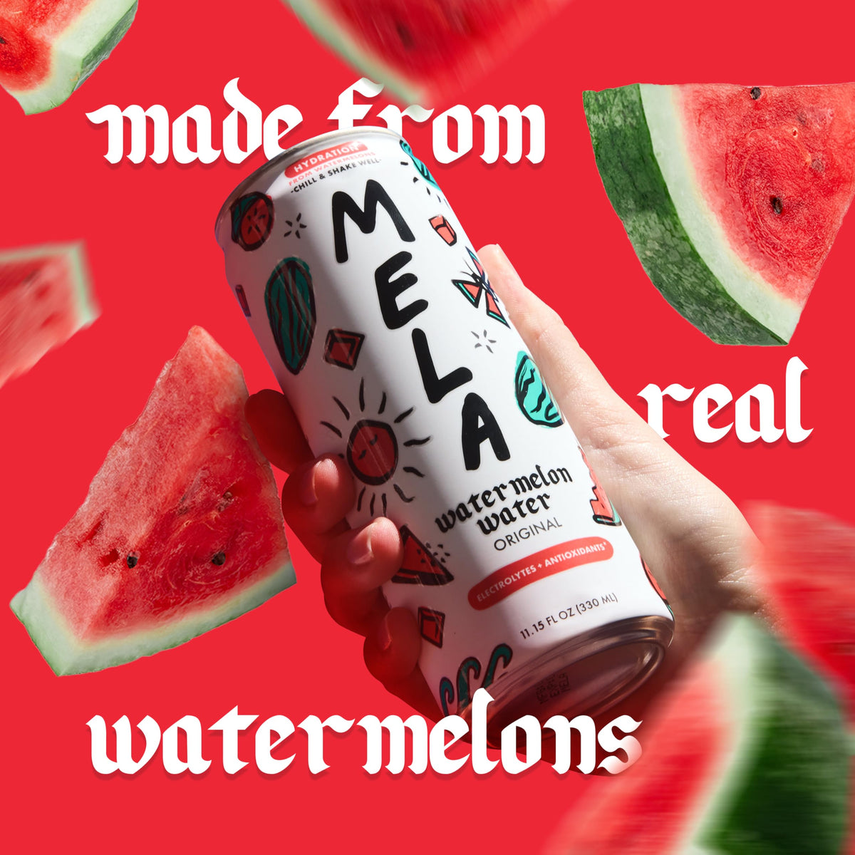 Mela Watermelon Water ginger twist bottle with zesty aroma
