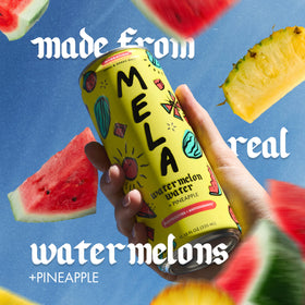 Mela Watermelon Water with pineapple blend offers a bright, tasty sip.
