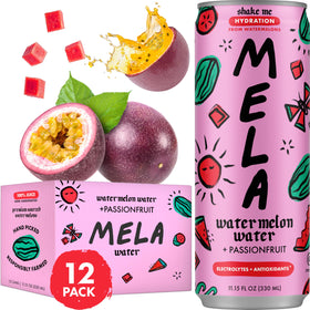 Mela Watermelon Water being poured into a glass for refreshing hydration.