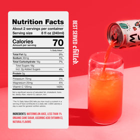 Mela Watermelon Water close-up of vitamin C with antioxidants visible.