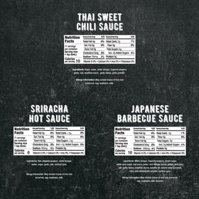 Melinda's sauce ingredients on label emphasize Non-GMO and gluten-free.