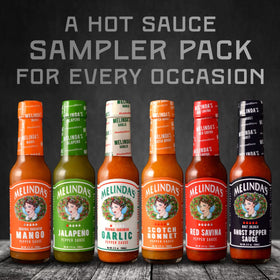 Ghost Pepper Sauce bottle from Melinda's Chef Fig for bold heat in dishes.