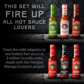 Melinda’s Extra Hot Habanero bottle with intense flavor for wings